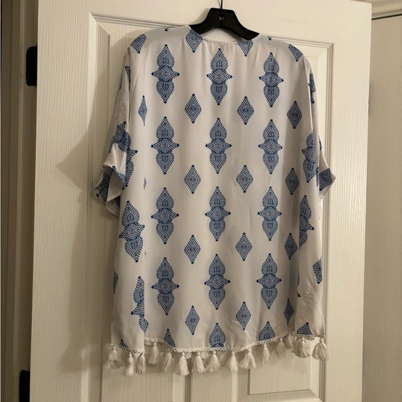 SHOW ME YOUR MUMU Tennessee Tassel Tunic in Baby Blue - Picture 6 of 10